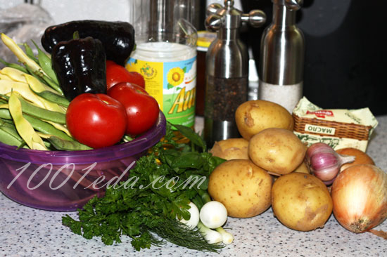 Тушеная стручковая фасоль с картофелем и овощами: рецепт с пошаговыми фото