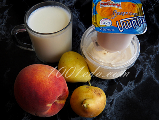 Йогурт с грушами и персиком из домашнего молока: рецепт с пошаговым фото