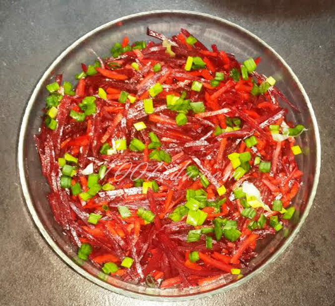 Салат из свеклы и моркови Здоровье: рецепт с пошаговым фото