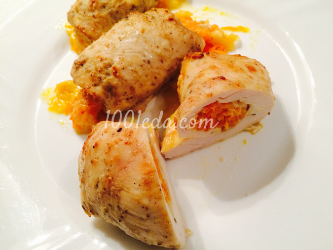 Куриные рулетики с сыром и морковью по-корейски: рецепт с пошагофым фото