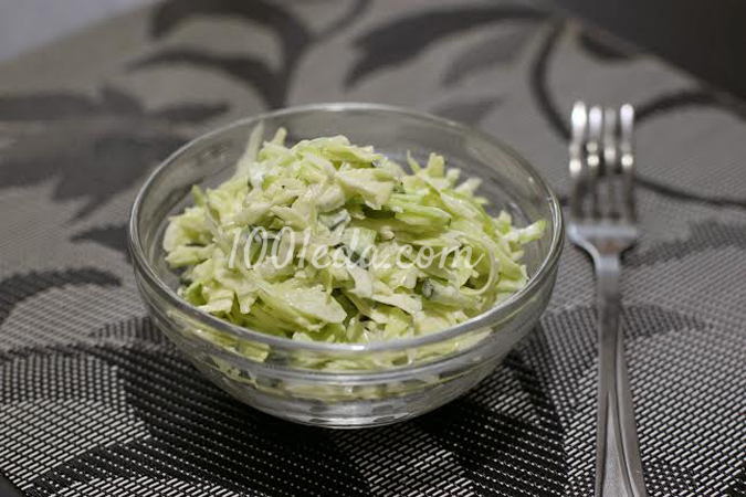 Капустный салат с огурцом: рецепт с пошаговым фото