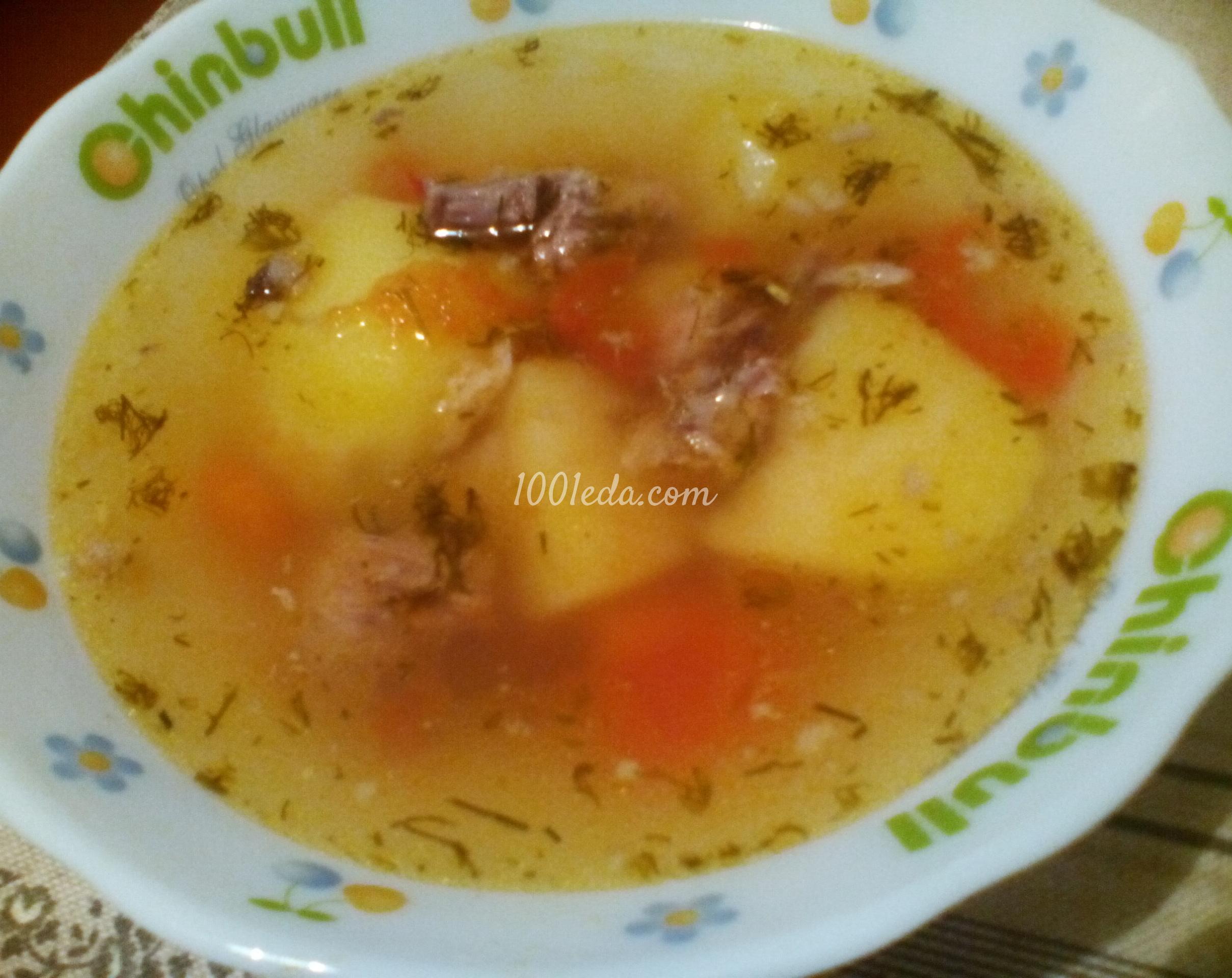 Овощной суп на мясном бульоне