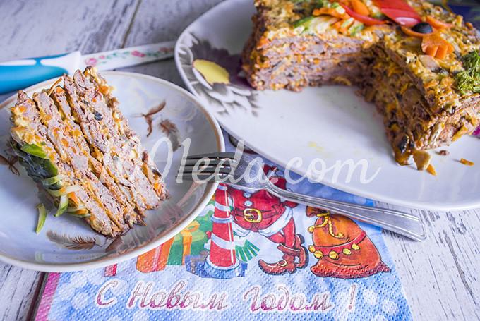 Торт закусочный печеночный Петушок 2017: рецепт с пошаговым фото 