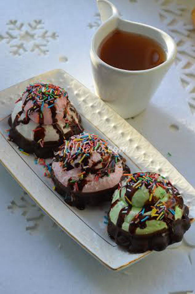 Печенье в шоколаде с воздушным суфле