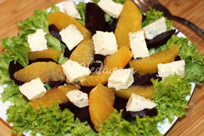 Салат со свеклой, апельсином и фисташками: рецепт с пошаговым фото