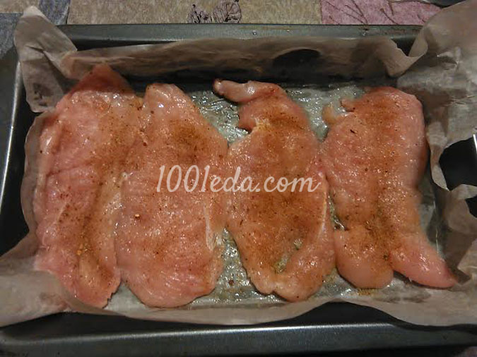 Куриная грудка под экзотической шубкой: рецепт с пошаговым фото