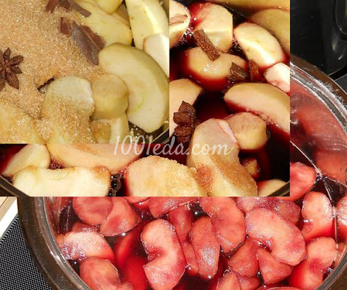 Пирог с винно-красными яблоками: рецепт с пошаговым фото