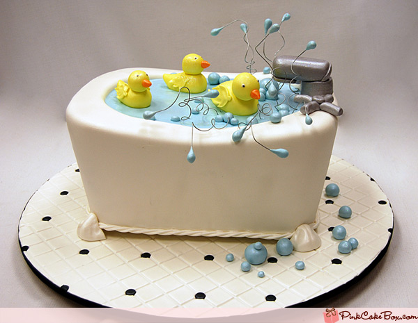 фото детского торта ванна с утками