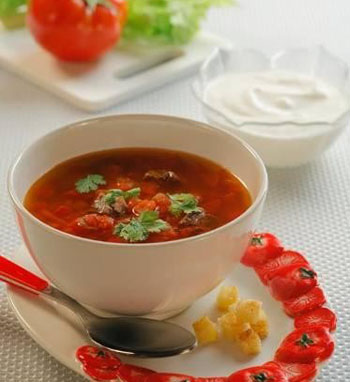 томатный суп с курицей
