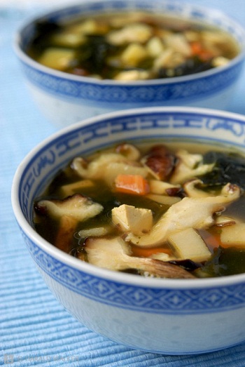 Рецепт вегетарианского грибного супа 