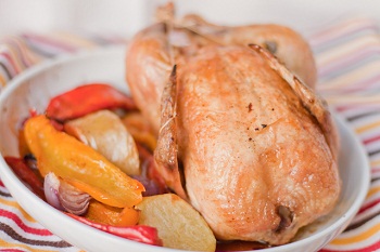 Рецепт цыпленока, запеченного с перцем 