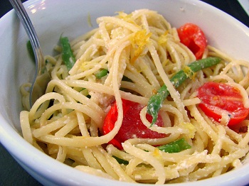 Рецепт пасты с помидорами и фасолью 