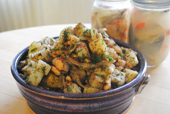 рецепт картофельного салата и маринованной селедки