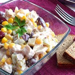 рецепт салата с кукурузой и фасолью