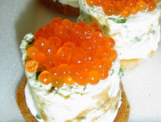 Рецепт закуски с икрой