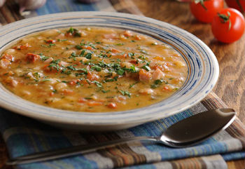 Рецепт супа с фасолью и ветчиной