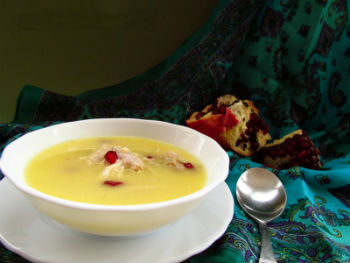 Рецепт супа с миндалем и рисом