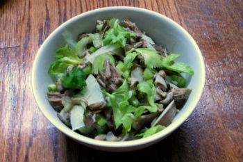 Рецепт салата с мясом и грибами