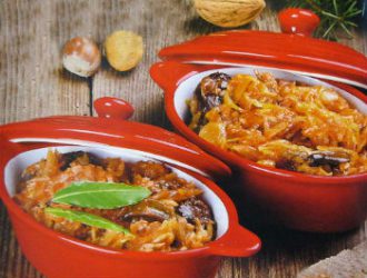 Солянка из сердечек с капустой