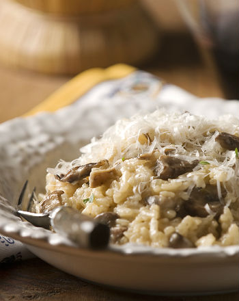Рецепт ризотто с грибами и сыром Пармезан
