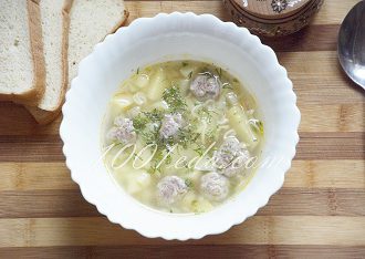 Рецепт вкусного супа с фрикадельками
