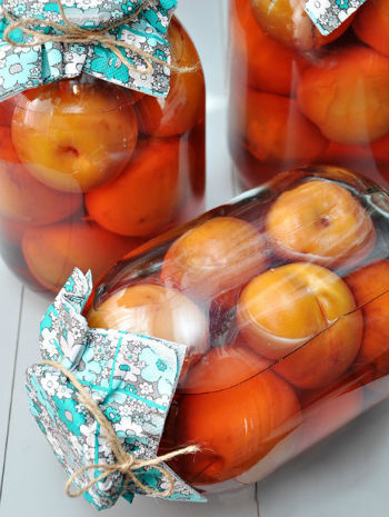 Рецепт компота на зиму из персиков