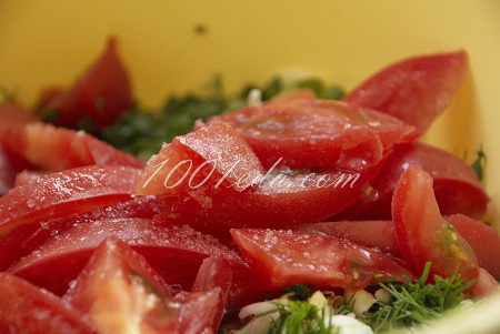Рецепт салата из капусты с помидорами