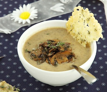 Грибной крем-суп с сыром и картофелем 