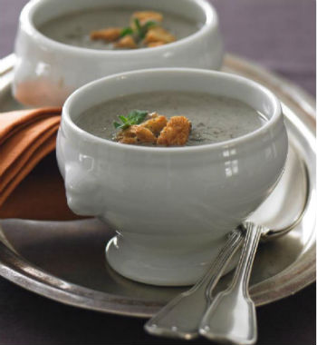 Рецепт грибного крем-супа с гренками