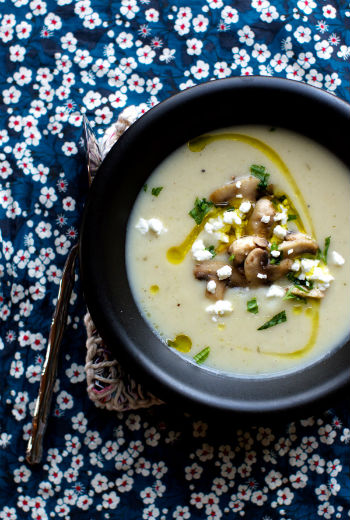 Рецепт картофельного супа с грибами и сыром