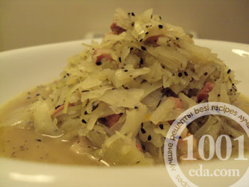 Рецепт тушеной капусты с картофелем и курицей