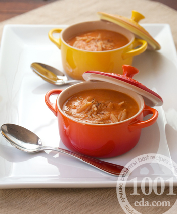Томатный суп из запеченных томатов