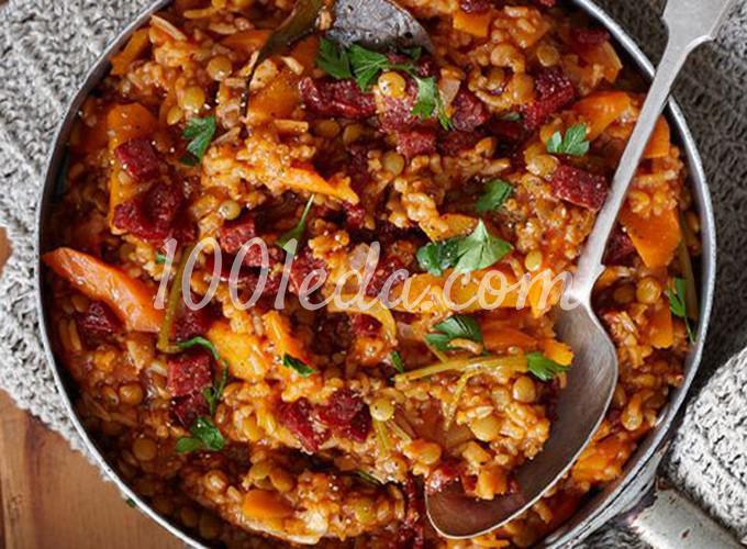 Плов с чечевицей