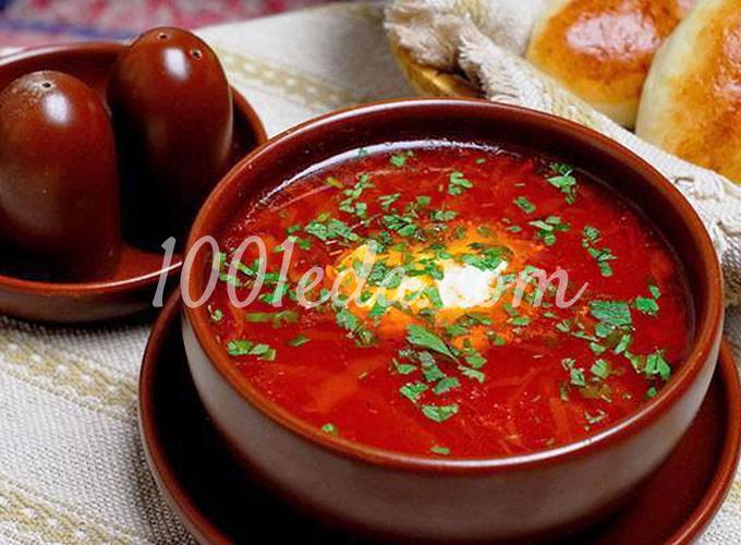 Борщ без мяса в мультиварке