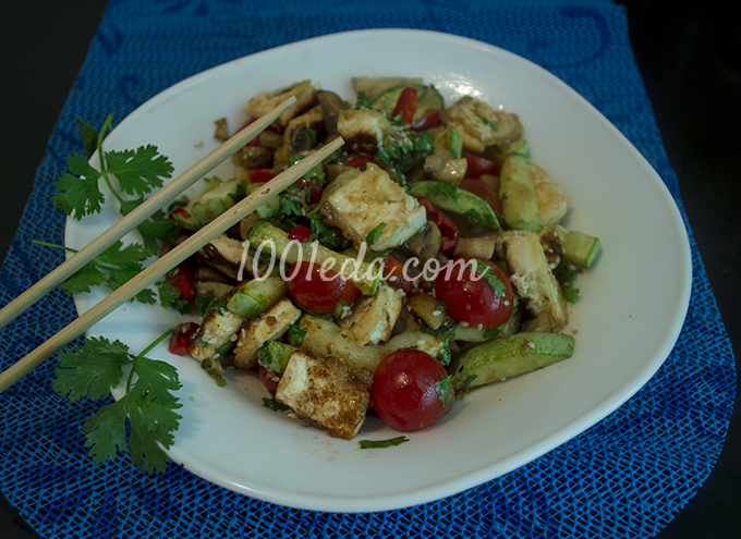 Овощной салат с сыром тофу: рецепт с пошаговым фото