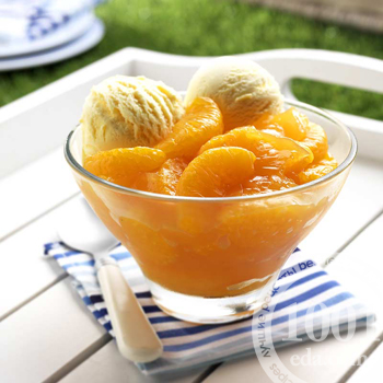 Десертный суп с мандаринами