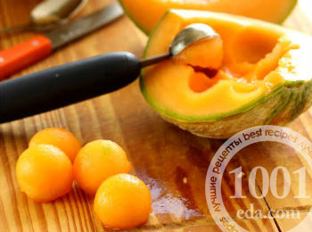 Рецепт летнего десерта из дыни с апельсином