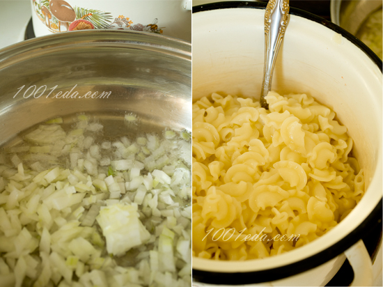 Макароны с луком и яйцом: рецепт с пошаговым фото
