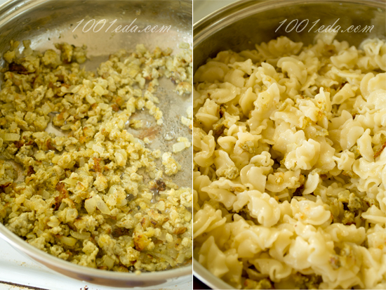Макароны с луком и яйцом: рецепт с пошаговым фото