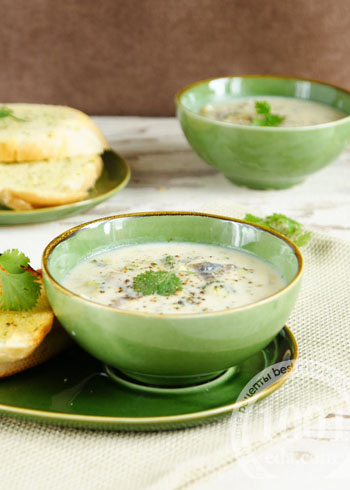 Как приготовить сливочный суп-пюре из шампиньонов с броккколи