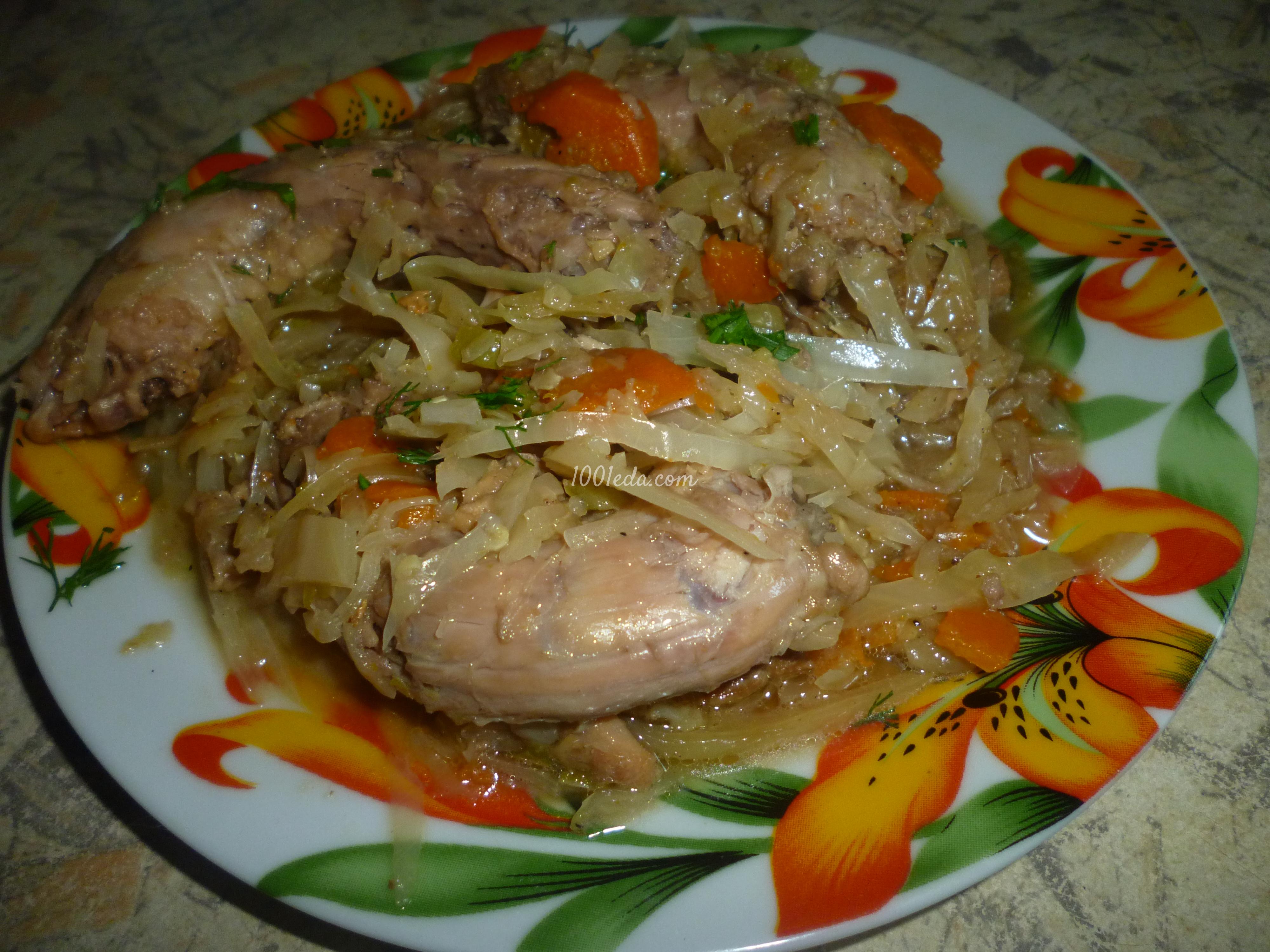 Тушеная капуста с кабачком и куриными шейками: рецепт с пошаговым фото