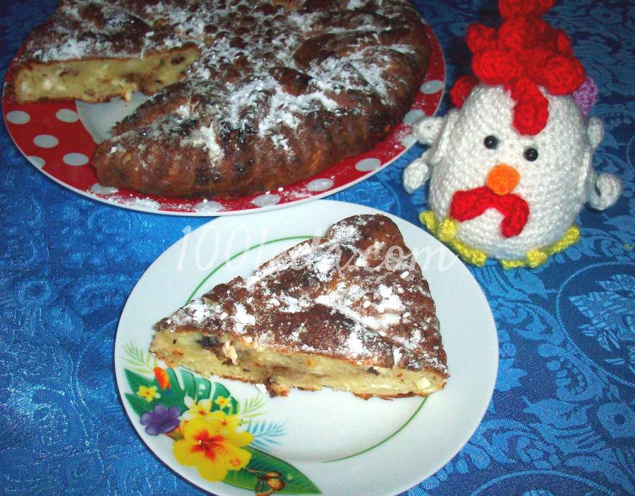 Пирог творожный с кусочками шоколада