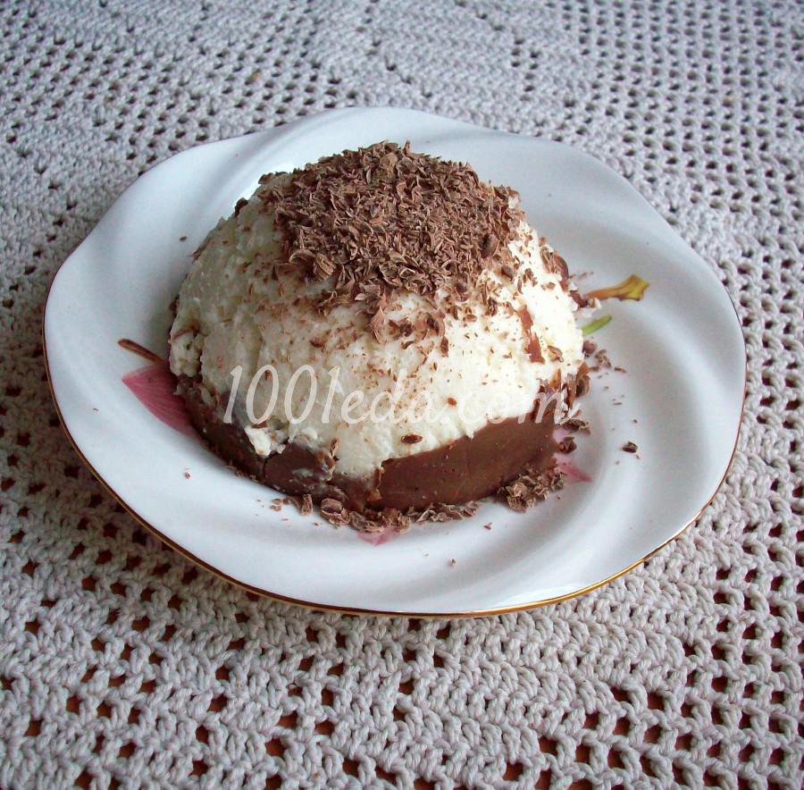 Творожно-шоколадный десерт с желатином