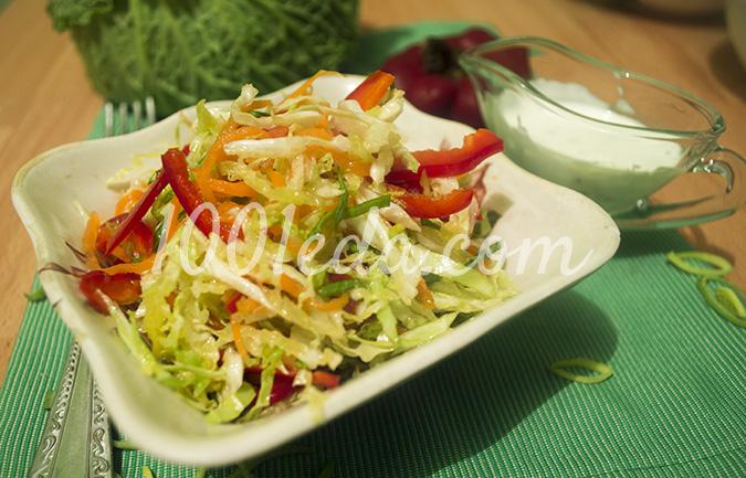 Осенний салат с савойской капустой и луком-пореем: рецепт с пошаговым фото