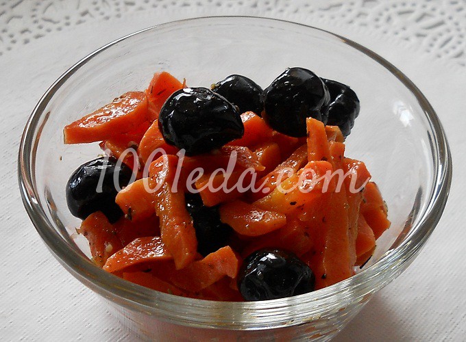 Морковь, запеченная с маслинами в прованском стиле