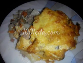 Запеканка макароны под овощной и мясной шубой: рецепт с пошаговым фото