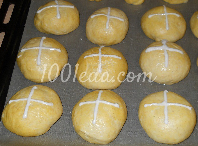 Английские пасхальные крестовые булочки с начинкой: рецепт с пошаговым фото- Шаг №3
