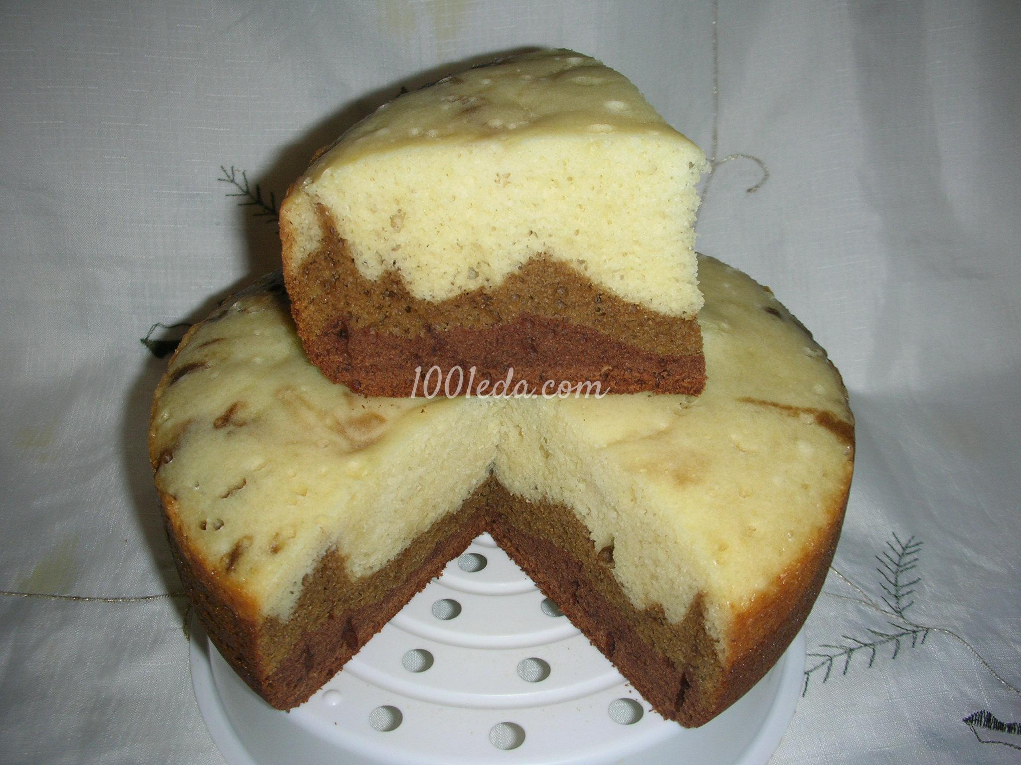 Бисквитный пирог Три вкуса в МВ: рецепт с пошаговым фото - Шаг №17