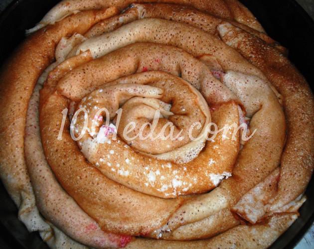 Блинный пирог Улитка с творожным кремом и вишневым желе: рецепт с пошаговым фото - Шаг №10