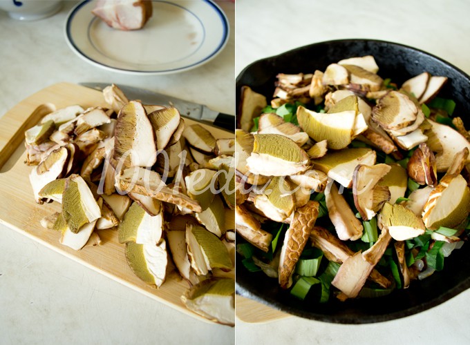 Борщ зеленый с черемшой и белыми грибами: рецепт с пошаговым фото - Шаг №7